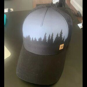 Tentree Hat Adult One Size Fits All Black Juniper Altitude Trucker Snap Back